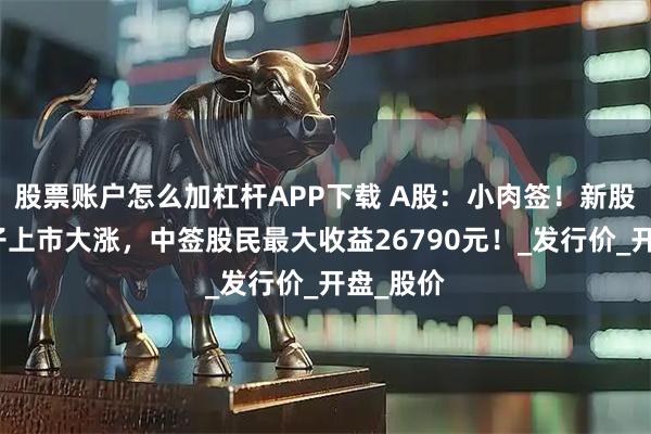 股票账户怎么加杠杆APP下载 A股：小肉签！新股信通电子上市大涨，中签股民最大收益26790元！_发行价_开盘_股价